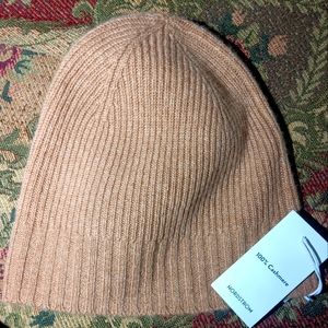 Cashmere Knit Beanie in Cashew
